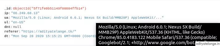 vercel-analytics shown up in mongodb