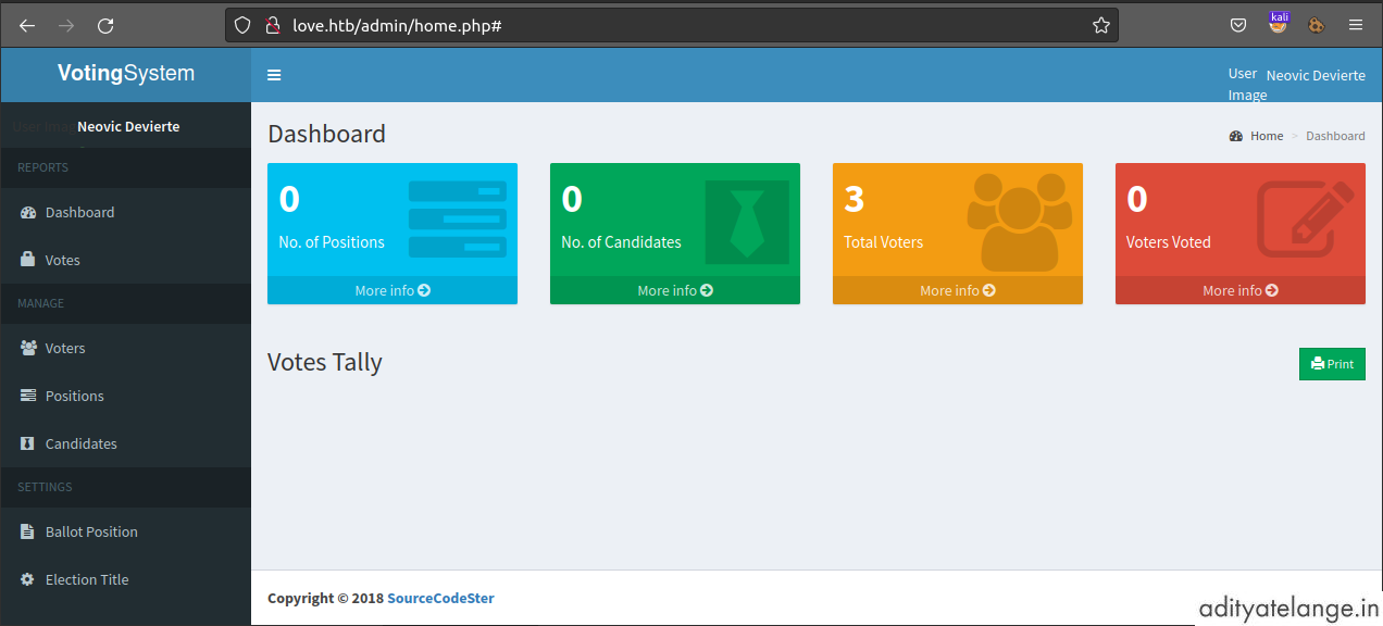 “Admin Dashboard on port 80”