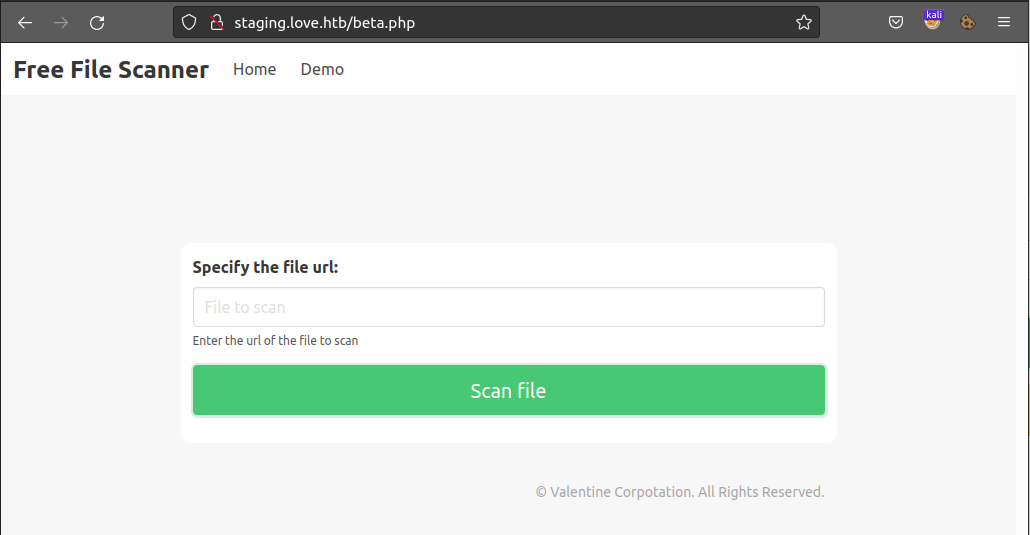 “Staging Beta File Scanner”